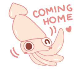 Funny and Fat Squid sticker #11010516