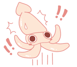 Funny and Fat Squid sticker #11010518