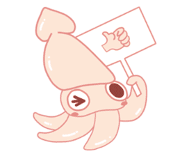 Funny and Fat Squid sticker #11010521