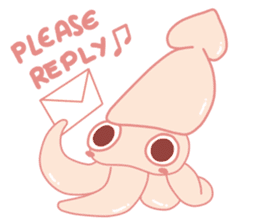 Funny and Fat Squid sticker #11010524