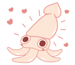 Funny and Fat Squid sticker #11010526