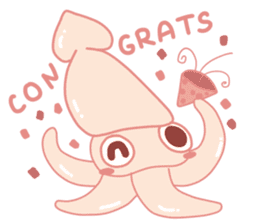 Funny and Fat Squid sticker #11010527