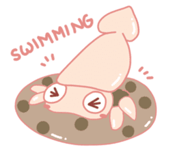 Funny and Fat Squid sticker #11010530