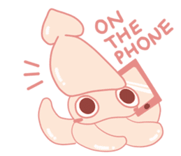 Funny and Fat Squid sticker #11010533