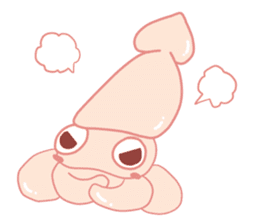 Funny and Fat Squid sticker #11010534