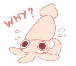 Funny and Fat Squid sticker #11010538