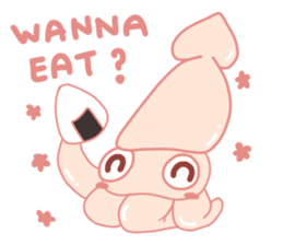 Funny and Fat Squid sticker #11010539
