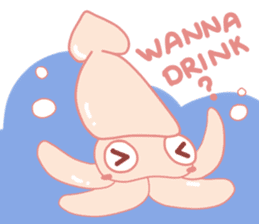 Funny and Fat Squid sticker #11010540