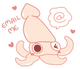 Funny and Fat Squid sticker #11010542