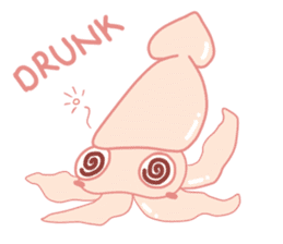 Funny and Fat Squid sticker #11010543