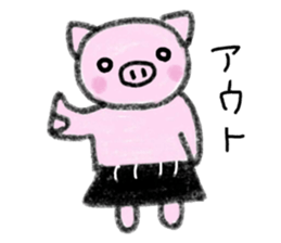 Hula oink Girl vol.2 Black skirt ver. sticker #11010546