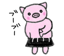 Hula oink Girl vol.2 Black skirt ver. sticker #11010548