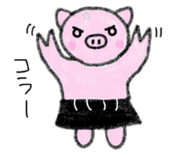 Hula oink Girl vol.2 Black skirt ver. sticker #11010577