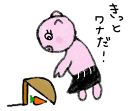 Hula oink Girl vol.2 Black skirt ver. sticker #11010580