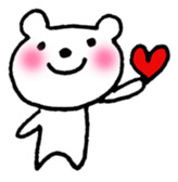 A sticker of a white bear sticker #11010584