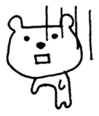 A sticker of a white bear sticker #11010591