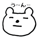 A sticker of a white bear sticker #11010597