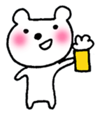 A sticker of a white bear sticker #11010606