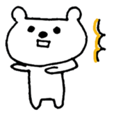 A sticker of a white bear sticker #11010607