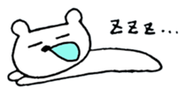A sticker of a white bear sticker #11010610