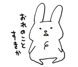 Love Love Chest hair rabbit sticker #11011784