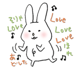Love Love Chest hair rabbit sticker #11011792