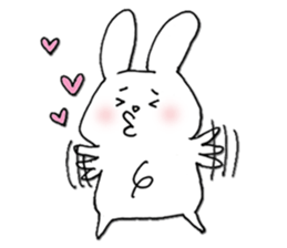Love Love Chest hair rabbit sticker #11011800