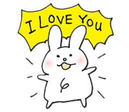 Love Love Chest hair rabbit sticker #11011812
