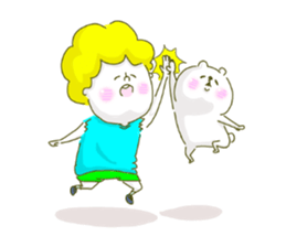 He tears off a sleeve. sticker #11013067