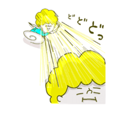 He tears off a sleeve. sticker #11013073