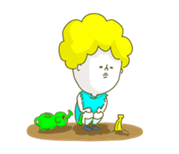 He tears off a sleeve. sticker #11013076