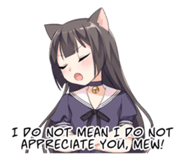 Tsundere Cat Girl Miyako sticker #11013265