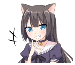 Tsundere Cat Girl Miyako sticker #11013268