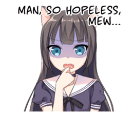 Tsundere Cat Girl Miyako sticker #11013271