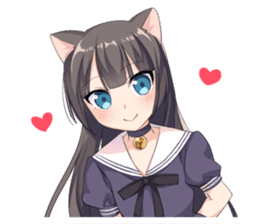 Tsundere Cat Girl Miyako sticker #11013274