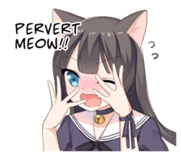 Tsundere Cat Girl Miyako sticker #11013275