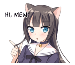 Tsundere Cat Girl Miyako sticker #11013276