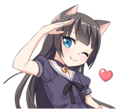 Tsundere Cat Girl Miyako sticker #11013277