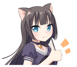 Tsundere Cat Girl Miyako sticker #11013278