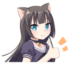 Tsundere Cat Girl Miyako sticker #11013278