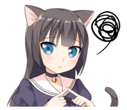 Tsundere Cat Girl Miyako sticker #11013279
