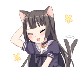 Tsundere Cat Girl Miyako sticker #11013281