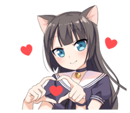 Tsundere Cat Girl Miyako sticker #11013282