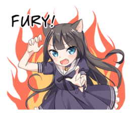 Tsundere Cat Girl Miyako sticker #11013283