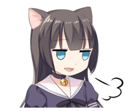 Tsundere Cat Girl Miyako sticker #11013284