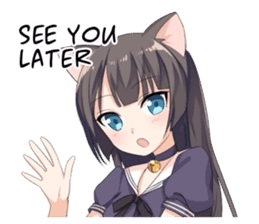 Tsundere Cat Girl Miyako sticker #11013285