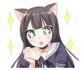 Tsundere Cat Girl Miyako sticker #11013288