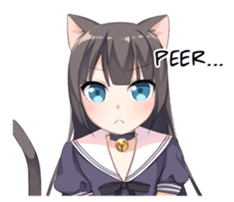 Tsundere Cat Girl Miyako sticker #11013290