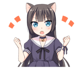 Tsundere Cat Girl Miyako sticker #11013291