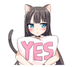 Tsundere Cat Girl Miyako sticker #11013292